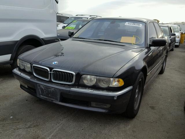 WBAGG83431DN83467 - 2001 BMW 740 I AUTO BLACK photo 2