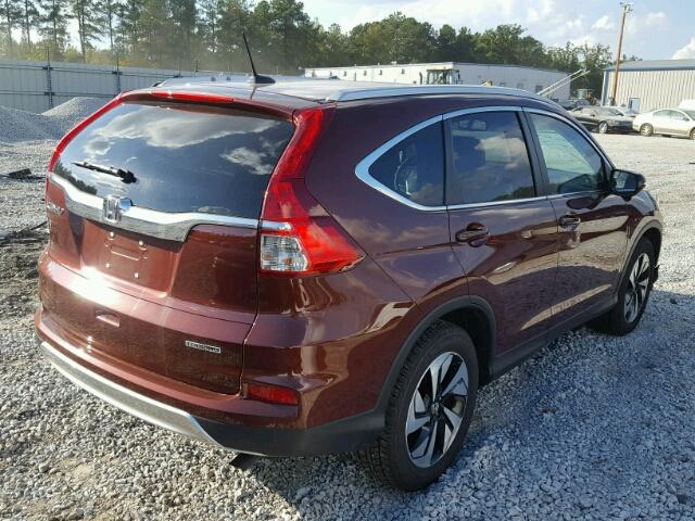 5J6RM3H98GL020709 - 2016 HONDA CR-V TOURI BURGUNDY photo 4