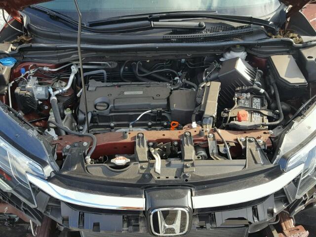 5J6RM3H98GL020709 - 2016 HONDA CR-V TOURI BURGUNDY photo 7