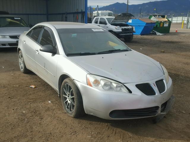 1G2ZG58B174225282 - 2007 PONTIAC G6 BASE SILVER photo 1