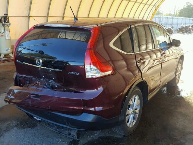 5J6RM4H53EL090814 - 2014 HONDA CR-V MAROON photo 4