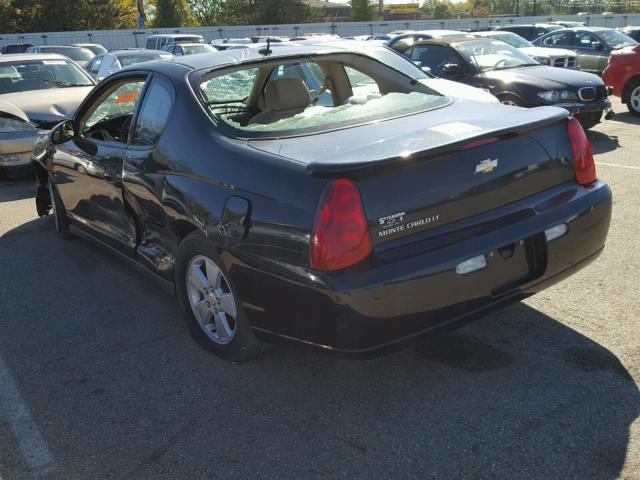 2G1WM16K669351564 - 2006 CHEVROLET MONTE CARL BLACK photo 3