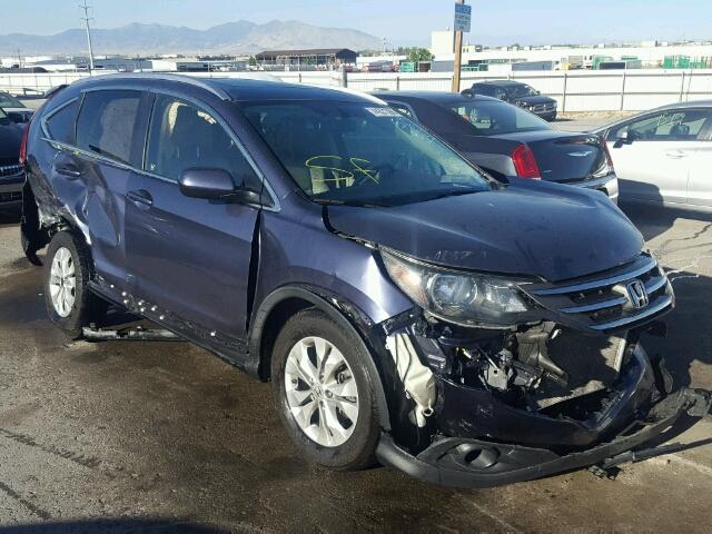 JHLRM4H78CC022581 - 2012 HONDA CR-V EXL BLUE photo 1