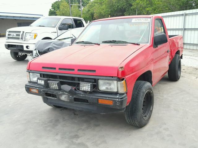 1N6ND11S9KC412089 - 1989 NISSAN D21 SHORT RED photo 2