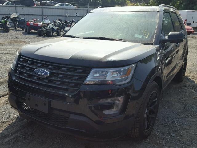1FM5K8GT4GGC00777 - 2016 FORD EXPLORER S BLACK photo 2