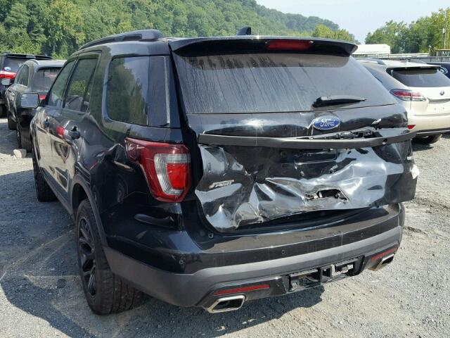 1FM5K8GT4GGC00777 - 2016 FORD EXPLORER S BLACK photo 3