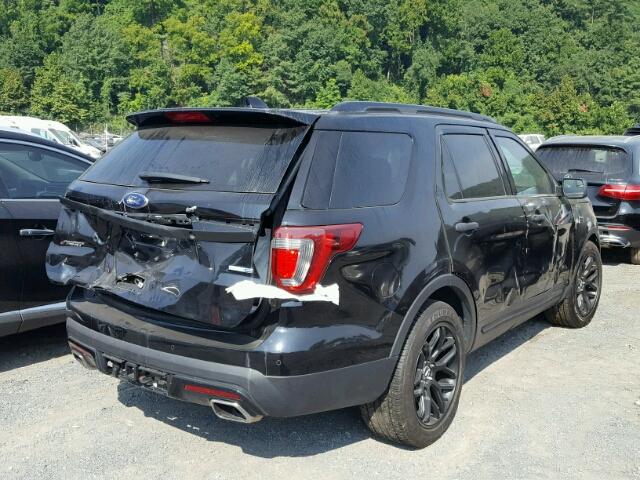 1FM5K8GT4GGC00777 - 2016 FORD EXPLORER S BLACK photo 4