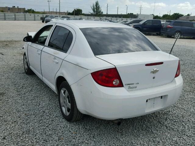 1G1AK55F877116159 - 2007 CHEVROLET COBALT LS WHITE photo 3