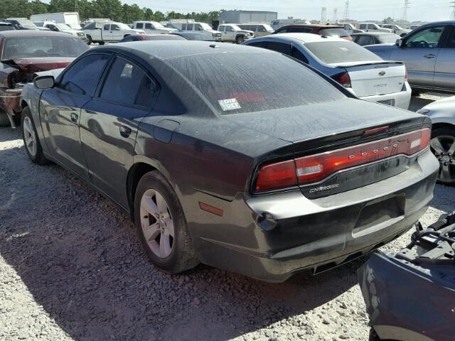 2C3CDXBG5EH154912 - 2014 DODGE CHARGER SE GRAY photo 3