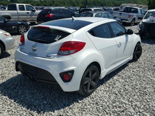 KMHTC6AE8DU138543 - 2013 HYUNDAI VELOSTER T WHITE photo 4