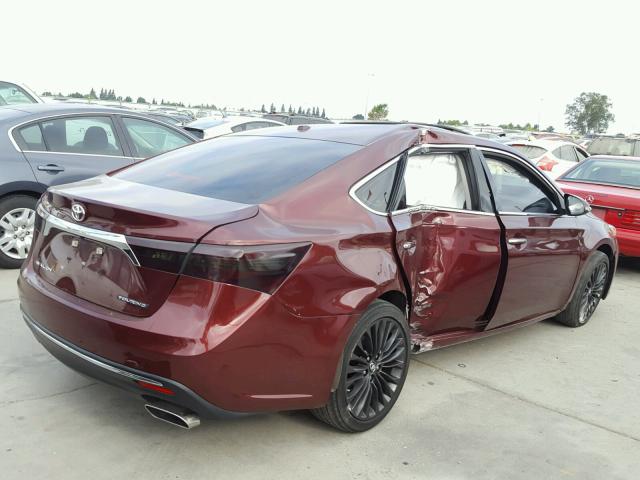 4T1BK1EBXGU231926 - 2016 TOYOTA AVALON XLE MAROON photo 4