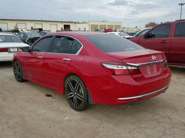 1HGCR2F51HA064282 - 2017 HONDA ACCORD RED photo 3