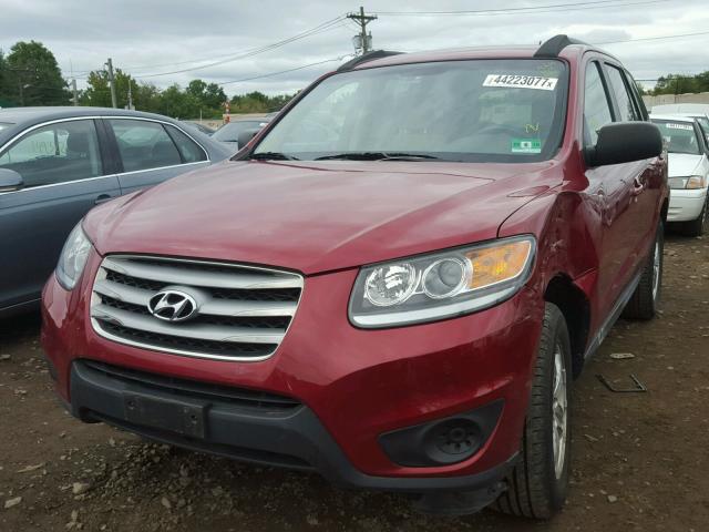 5XYZG3AB8CG135455 - 2012 HYUNDAI SANTA FE G RED photo 2