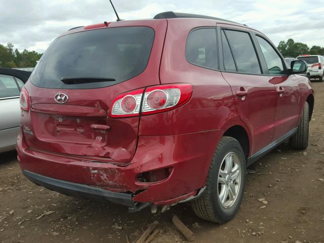 5XYZG3AB8CG135455 - 2012 HYUNDAI SANTA FE G RED photo 4