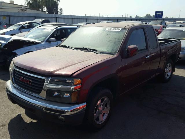 1GTCS19E998142843 - 2009 GMC CANYON BURGUNDY photo 2