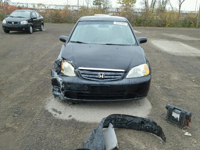 2HGES16802H922089 - 2002 HONDA CIVIC LX BLACK photo 9