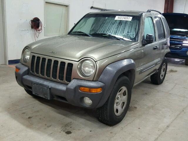 1J4GK48K04W320762 - 2004 JEEP LIBERTY SP GREEN photo 2