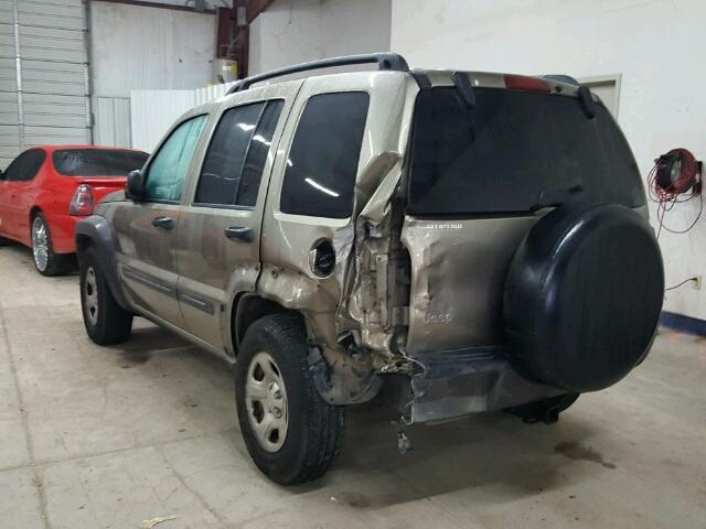 1J4GK48K04W320762 - 2004 JEEP LIBERTY SP GREEN photo 3