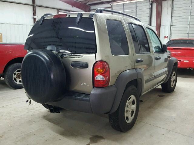 1J4GK48K04W320762 - 2004 JEEP LIBERTY SP GREEN photo 4