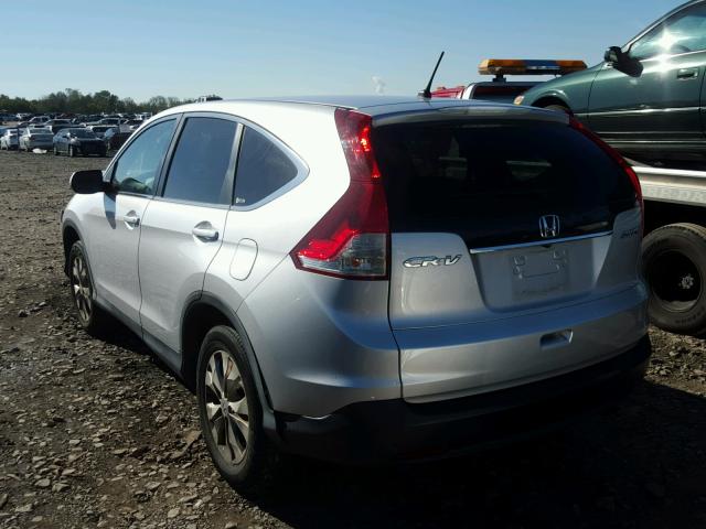 5J6RM4H58CL012784 - 2012 HONDA CR-V EX SILVER photo 3