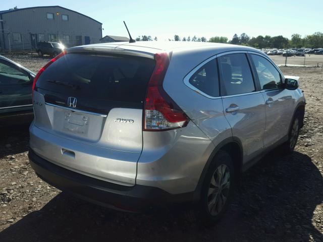 5J6RM4H58CL012784 - 2012 HONDA CR-V EX SILVER photo 4