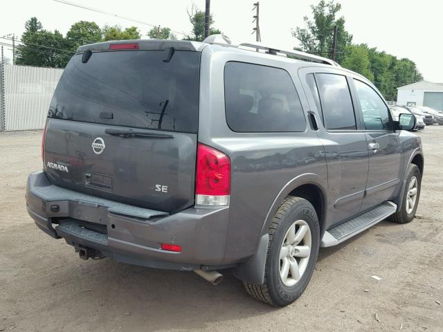 5N1AA0NC1AN601101 - 2010 NISSAN ARMADA SE GRAY photo 4