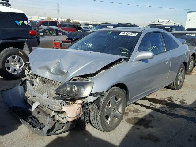 1HGEM21082L041855 - 2002 HONDA CIVIC EX SILVER photo 2