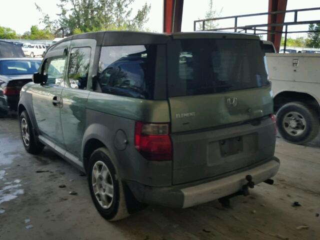 5J6YH18325L003689 - 2005 HONDA ELEMENT LX GREEN photo 3