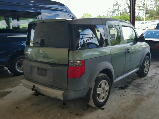 5J6YH18325L003689 - 2005 HONDA ELEMENT LX GREEN photo 4