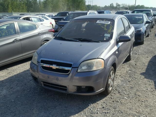 KL1TD56627B057543 - 2007 CHEVROLET AVEO BASE Сұр фото 2