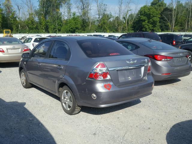 KL1TD56627B057543 - 2007 CHEVROLET AVEO BASE Сұр фото 3