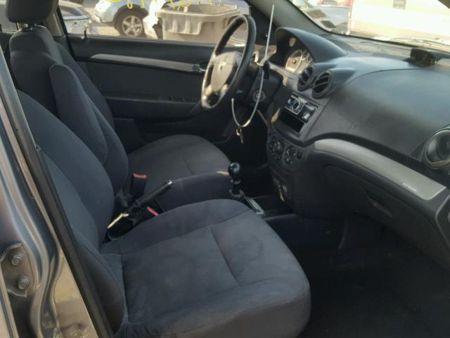 KL1TD56627B057543 - 2007 CHEVROLET AVEO BASE Сұр фото 5