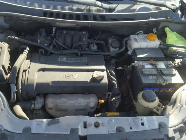 KL1TD56627B057543 - 2007 CHEVROLET AVEO BASE Сұр фото 7