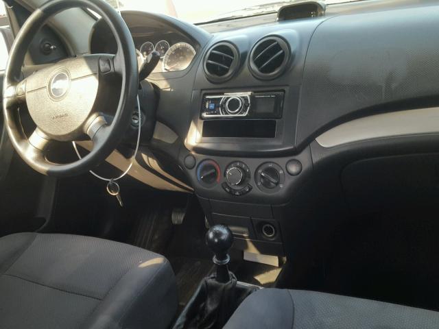 KL1TD56627B057543 - 2007 CHEVROLET AVEO BASE Сұр фото 9