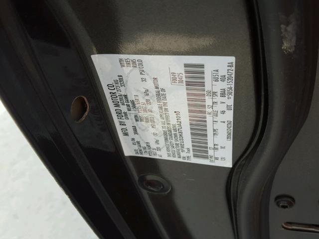 1FMEU33K87UA21010 - 2007 FORD EXPLORER S 棕色 照片 10