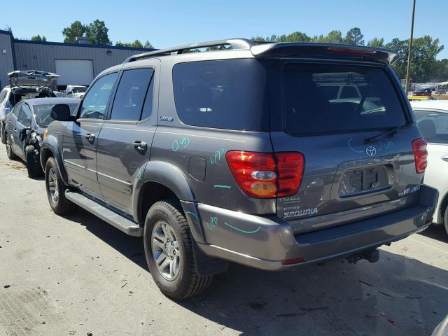 5TDBT48AX3S199323 - 2003 TOYOTA SEQUOIA LI GRAY photo 3