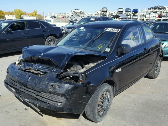 KMHCM36C47U023400 - 2007 HYUNDAI ACCENT GS BLACK photo 2