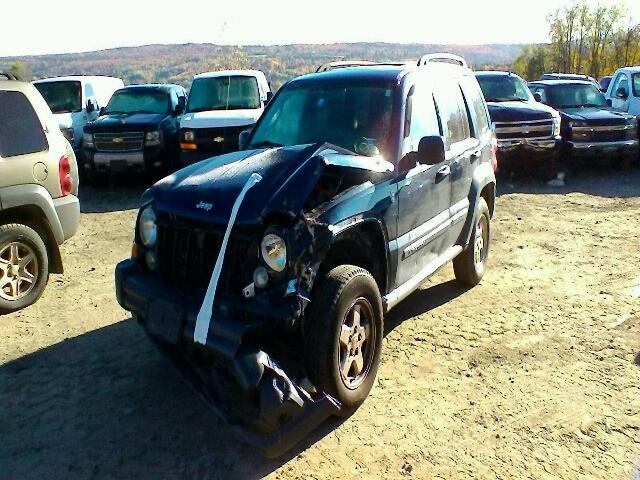 1J4GL48K67W537945 - 2007 JEEP LIBERTY SP BLUE photo 2