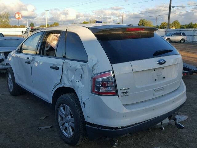 2FMDK3GC9ABA80133 - 2010 FORD EDGE SE WHITE photo 3