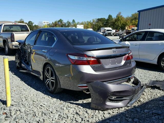 1HGCR2F51GA209187 - 2016 HONDA ACCORD SPO GRAY photo 3