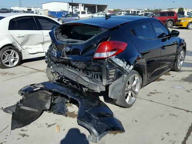 KMHTC6AD3CU048190 - 2012 HYUNDAI VELOSTER BLACK photo 4