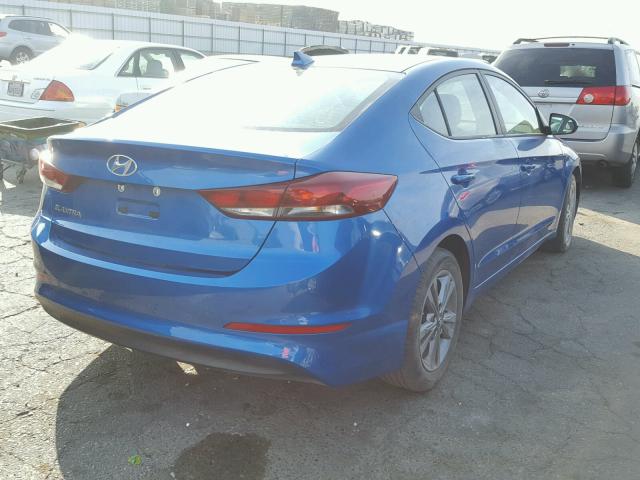 5NPD84LF5HH069606 - 2017 HYUNDAI ELANTRA SE BLUE photo 4