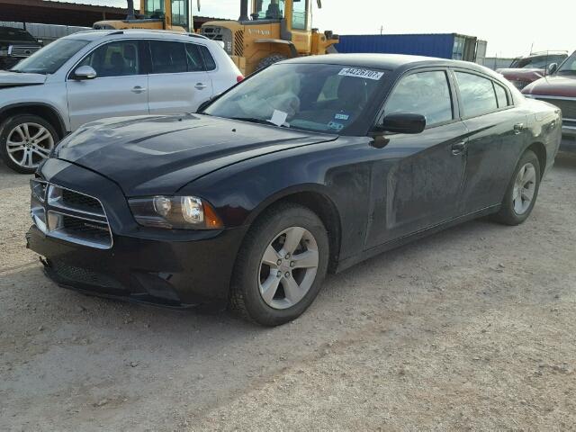 2C3CDXBG9EH129303 - 2014 DODGE CHARGER SE BLACK photo 2