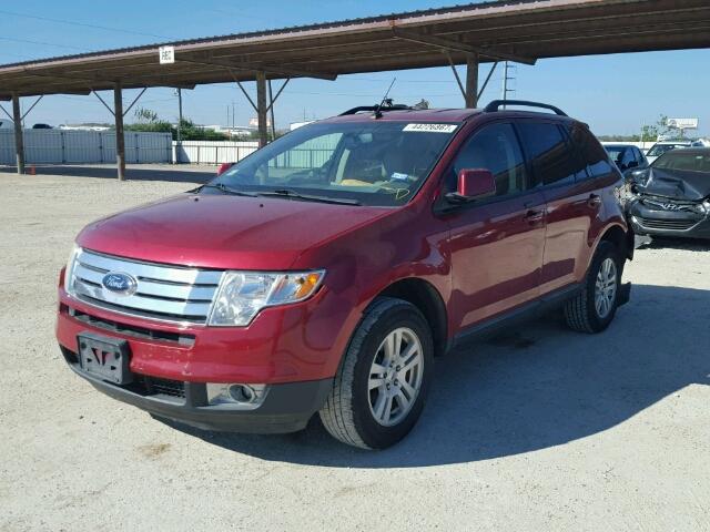 2FMDK38CX8BB21099 - 2008 FORD EDGE SEL RED photo 2