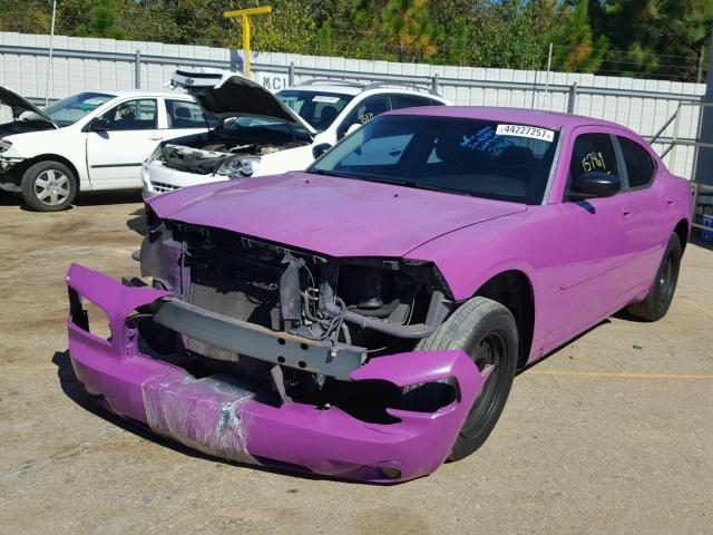 2B3KA43G97H864641 - 2007 DODGE CHARGER PURPLE photo 2