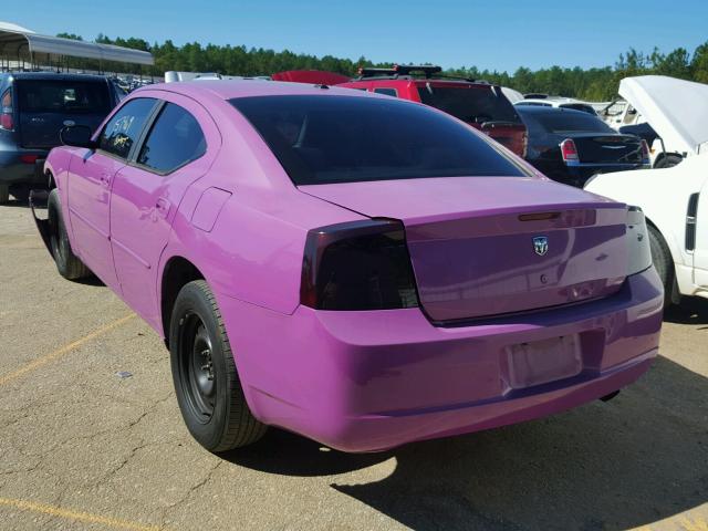 2B3KA43G97H864641 - 2007 DODGE CHARGER PURPLE photo 3