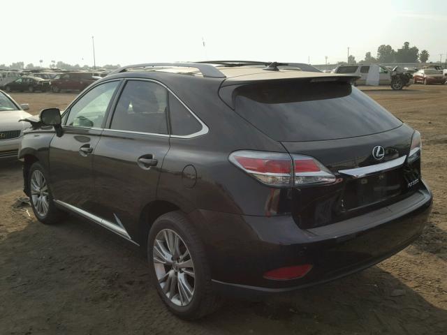 2T2BK1BA7DC204638 - 2013 LEXUS RX 350 BLACK photo 3