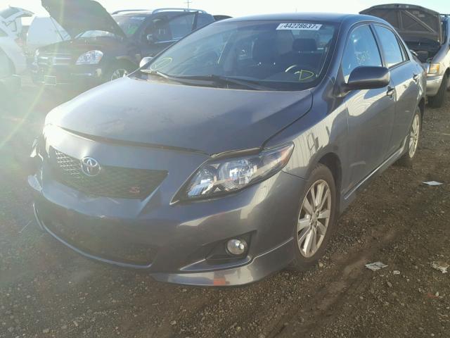 2T1BU4EE1AC440809 - 2010 TOYOTA COROLLA BA GRAY photo 2