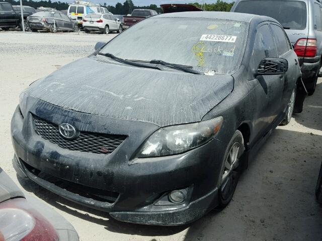 1NXBU40E59Z123035 - 2009 TOYOTA COROLLA BA BLACK photo 2