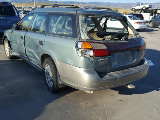 4S3BH675037628898 - 2003 SUBARU LEGACY OUT GREEN photo 3